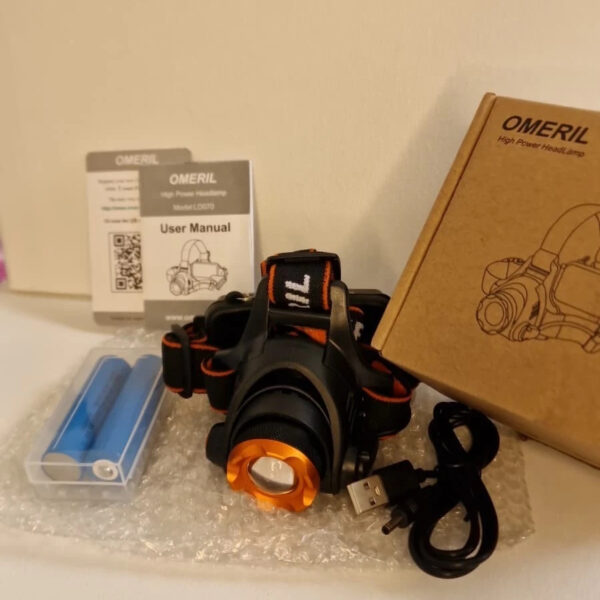 OMERIL High Power Headlamp | Model LD070 | Super Bright LED | Rechargeable