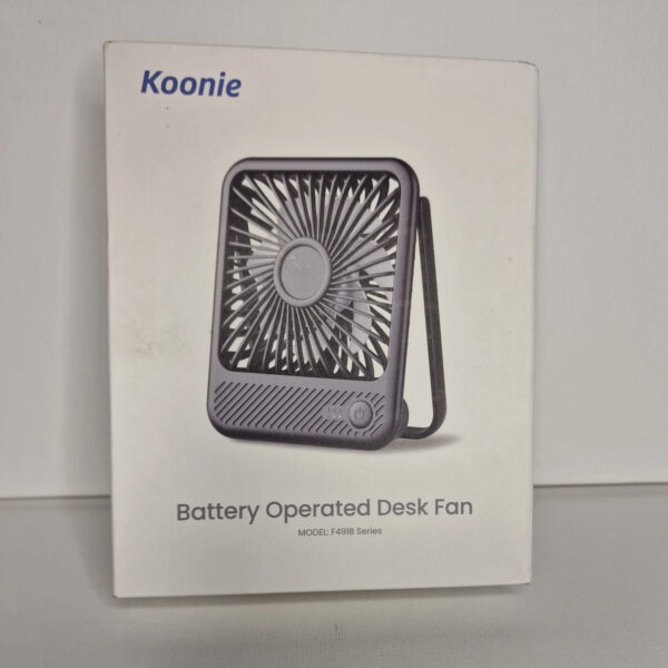 Portable 2000mAh Battery Desk Fan - 3-Speed Adjustable with Whisper-Quiet Design