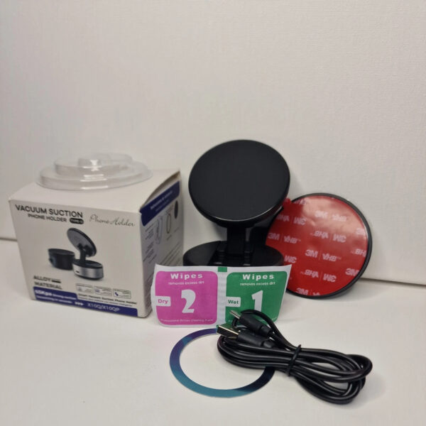 Electric Vacuum Magnetic Phone Mount | Suction Cup Car Holder | Adjustable Angle