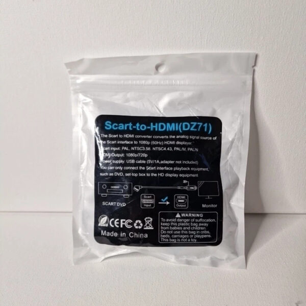 SCART To HDMI Converter Audio Video Adapter For HDTV Sky Box STB Plug HD TV DVD