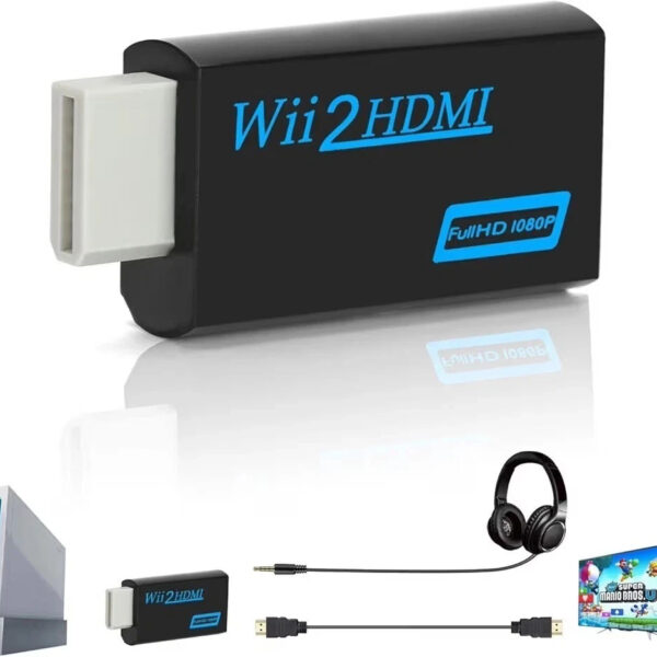 🎮 Wii to HDMI Converter Adapter with 3.5mm Audio | 1080P/720P Upscaling | Plug