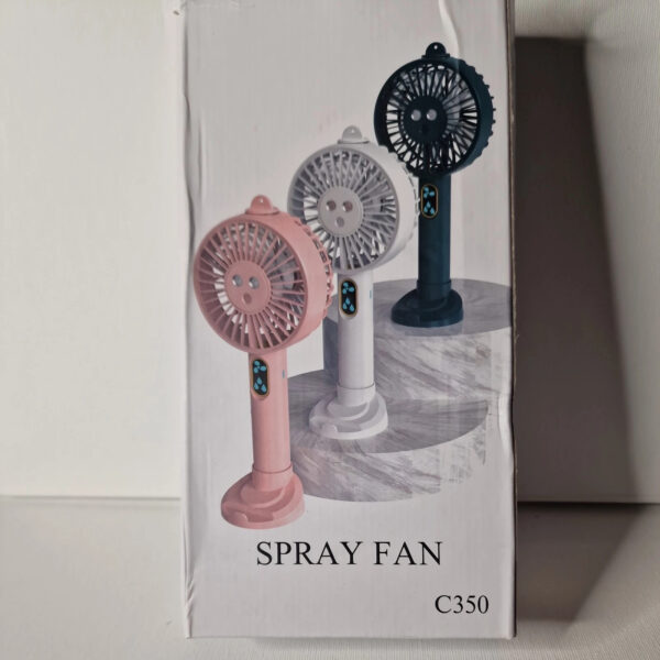 Portable Spray Mist Fan Mini Hand-held Desk Cooler 3 Speed USB Rechargeable