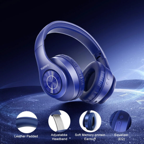 Tuinyo Wireless Bluetooth Headphones Over-Ear – 40H Playtime -Colours Available