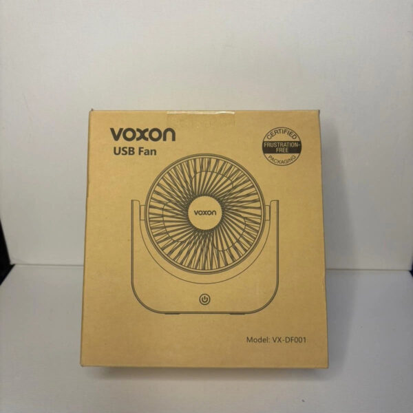 VOXON USB Desk Fan, Small Table Fan with 5 Speeds Adjustable Strong Wind, Perso
