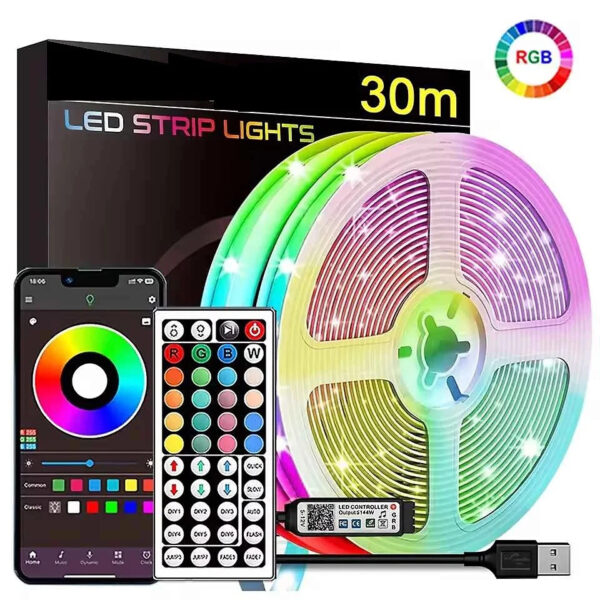 🌈 LED Strip Lights 1m to 30m 🌟 | 5050 RGB Colour Changing Tape | Remote Contro